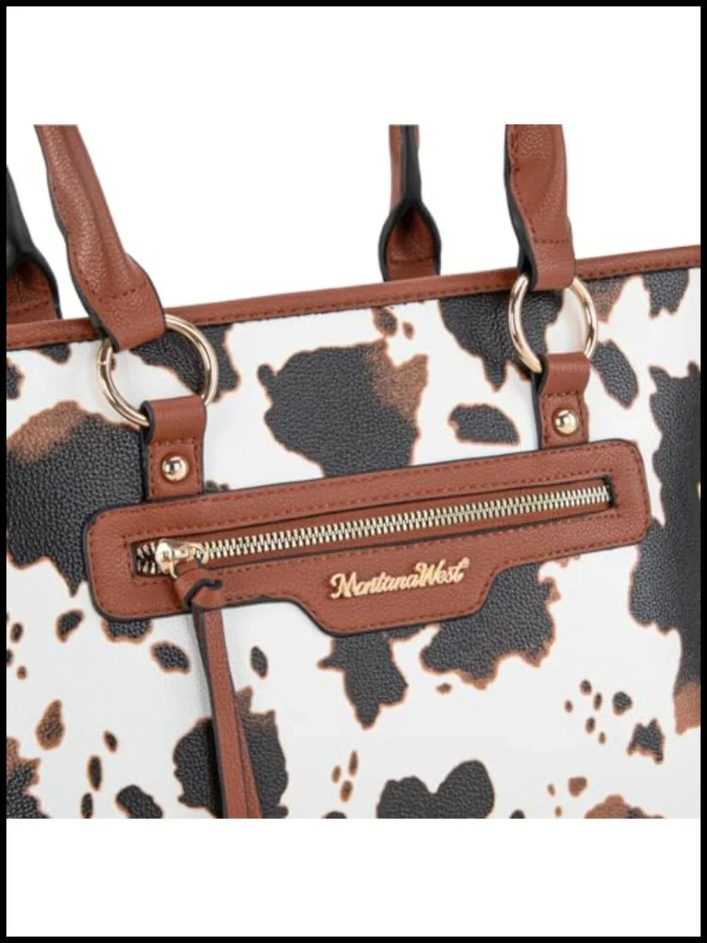 Vegan Leather Tote and Crossbody Bag Set for Women with Guitar Strap